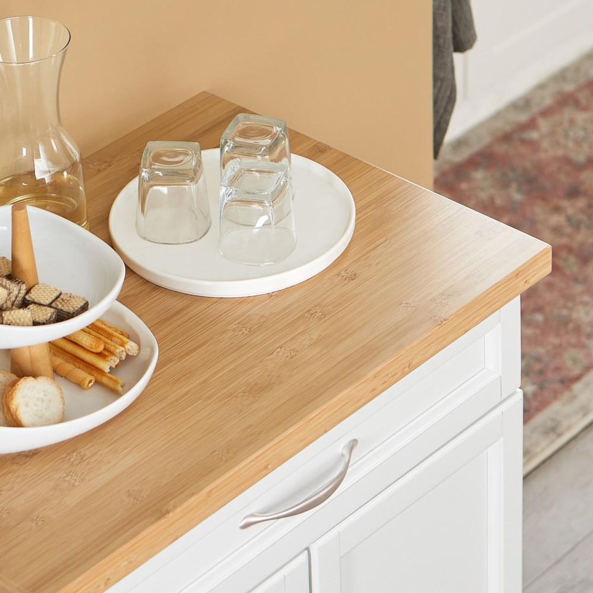 SOBUY SoBuy - Chariot De Cuisine à un tiroir - Fonctionnel - FKW13