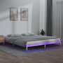 Voir la diapositive 2 : VIDAXL Cadre de lit a LED sans matelas 140x190 cm bois massif