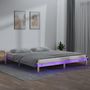 Voir la diapositive 2 : VIDAXL Cadre de lit a LED sans matelas 140x190 cm bois massif