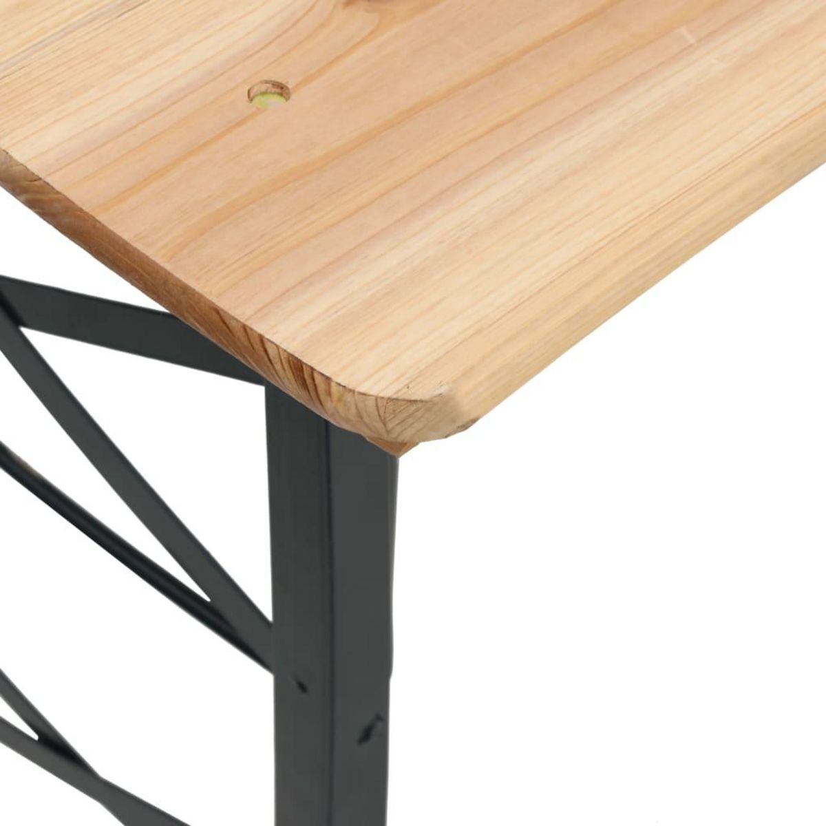 VIDAXL Table a biere pliable 170x50x75/105 cm bois massif de sapin