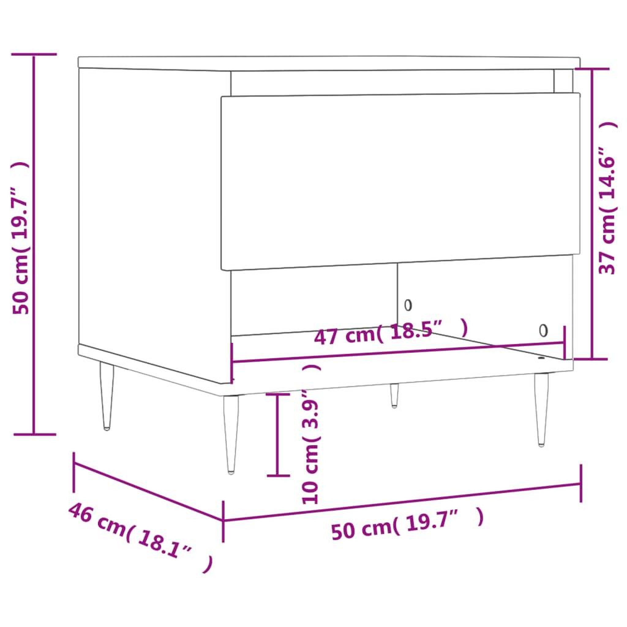 Voir la diapositive 6 : VIDAXL Tables basses 2 pcs gris beton 50x46x50 cm bois d'ingenierie