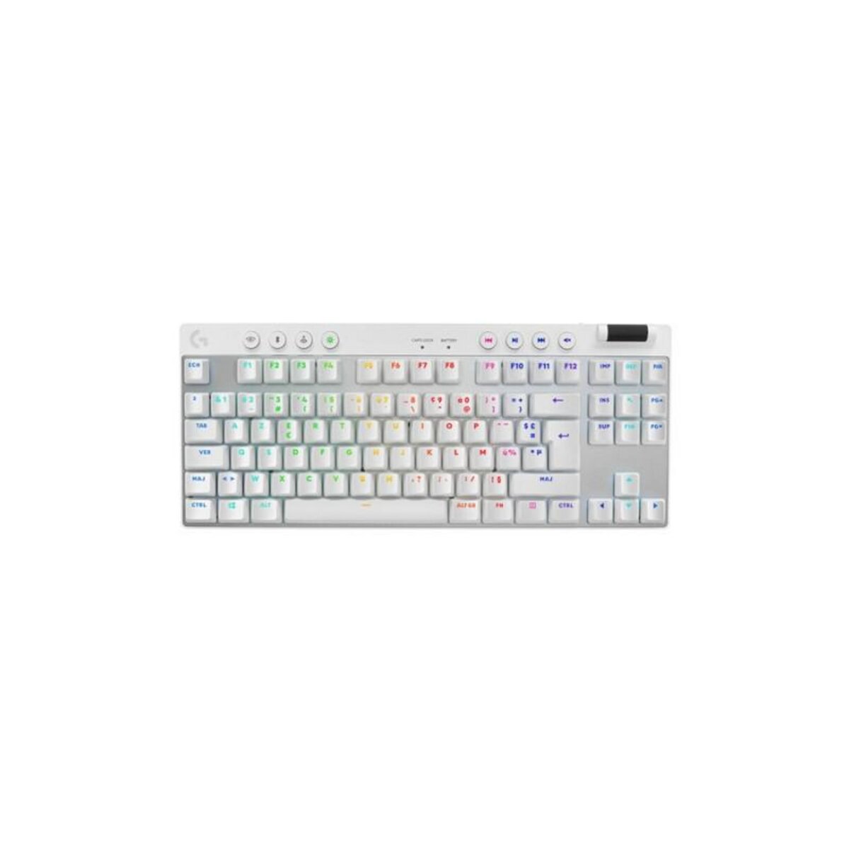 Logitech Clavier Logitech G PRO X TKL LIGHTSPEED Sans fil Blanc