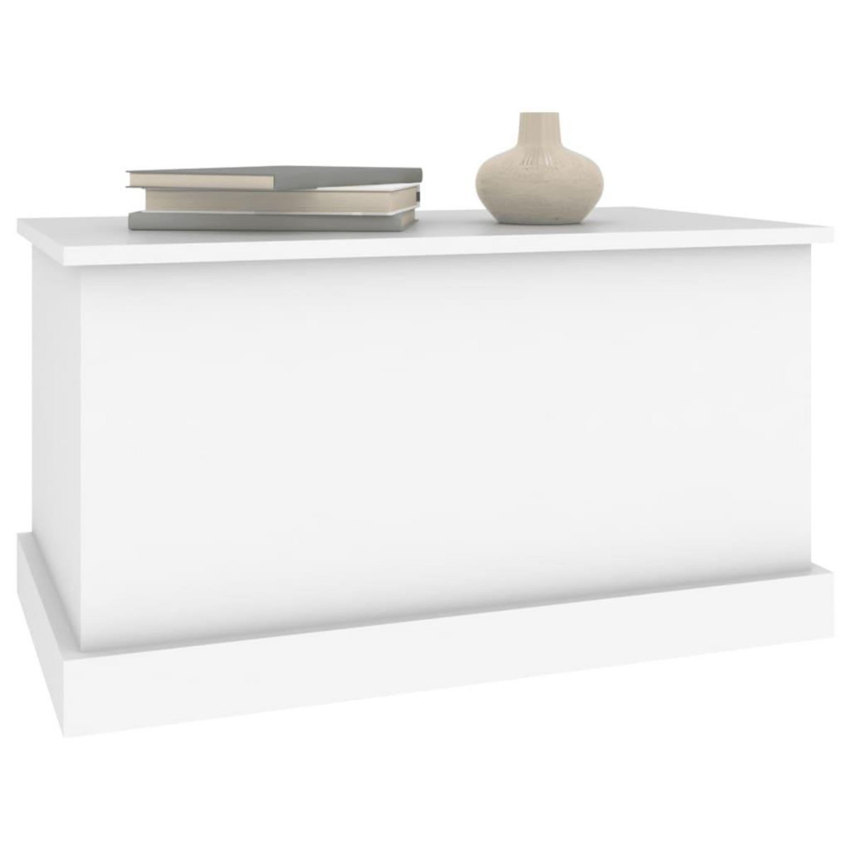 VIDAXL Boîte de rangement blanc 70x40x38 cm bois d'ingenierie