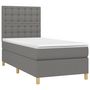 Voir la diapositive 3 : VIDAXL Sommier a lattes de lit avec matelas Gris fonce 80x200 cm Tissu
