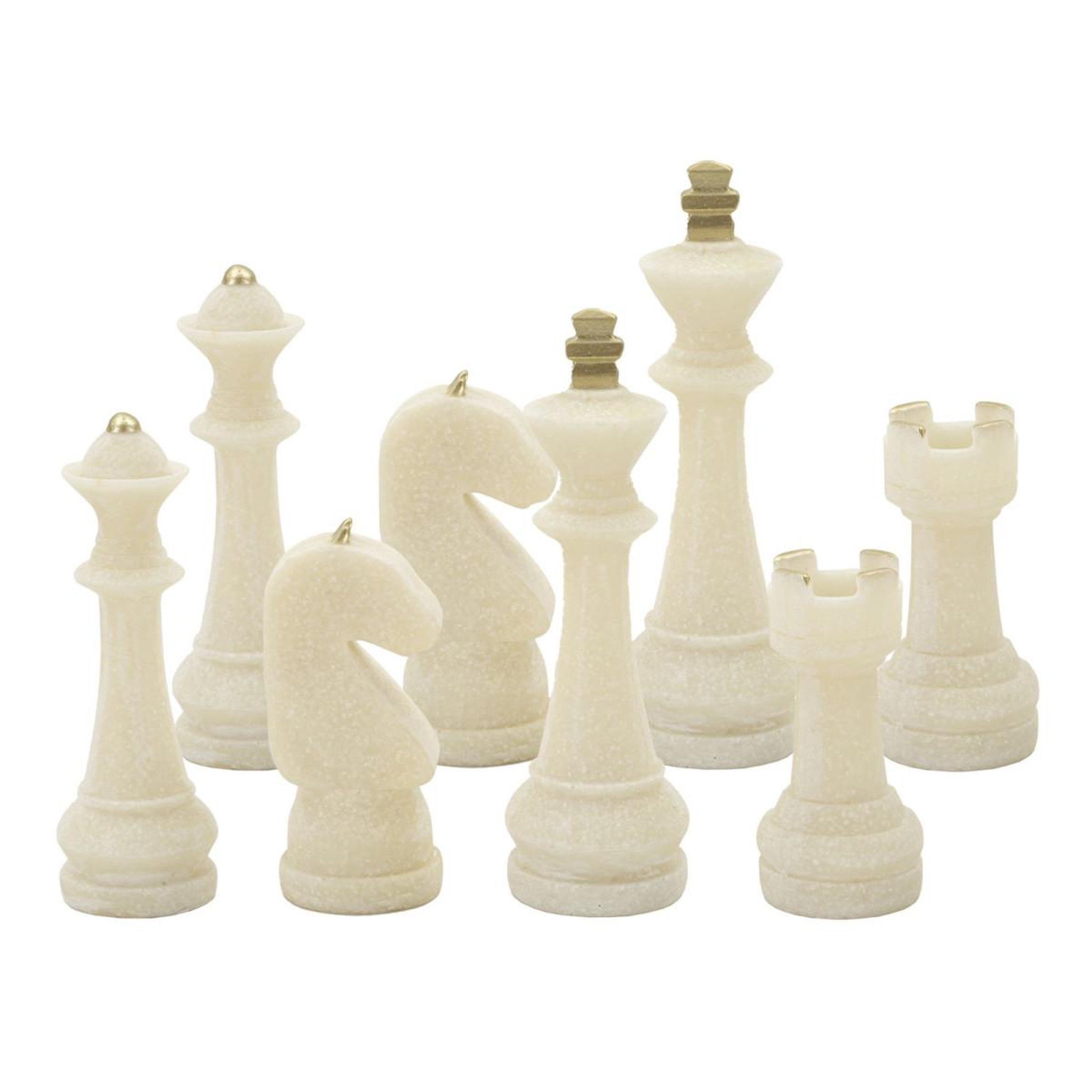 Paris Prix Lot de 8 pièces d'échec  quarzy  16cm blanc
