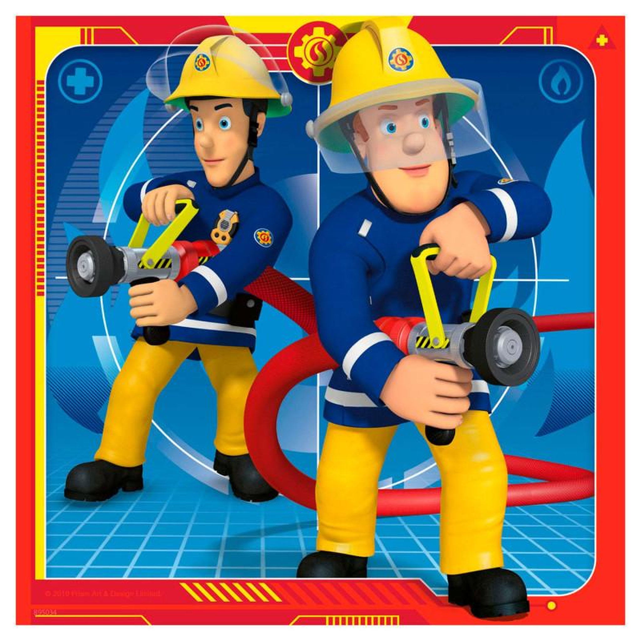 Voir la diapositive 2 : RAVENSBURGER RAVENSBURGER Fireman Sam - Our hero Sam, 3x49st.