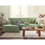 Voir la diapositive 1 : BEST MOBILIER Dellia - canapé d'angle réversible convertible - avec coffre - en velours côtelé - 4 places