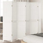 Voir la diapositive 1 : VIDAXL Cloison de separation 6 panneaux blanc bois de paulownia massif