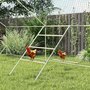 Voir la diapositive 4 : PAWHUT Perchoir balançoire pour poule - aire de jeu chicken activity - 150 x 82 x 110 cm - acier chromé bois verni