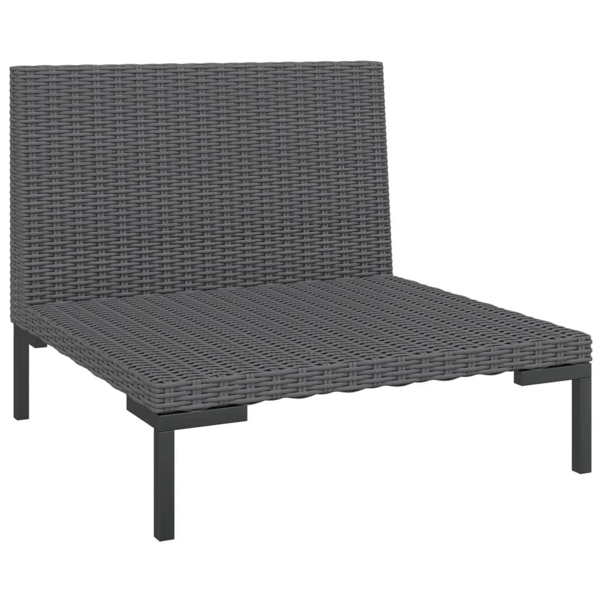 Voir la diapositive 4 : VIDAXL Canapes de jardin 2 pcs avec coussins Resine tressee demi-ronde