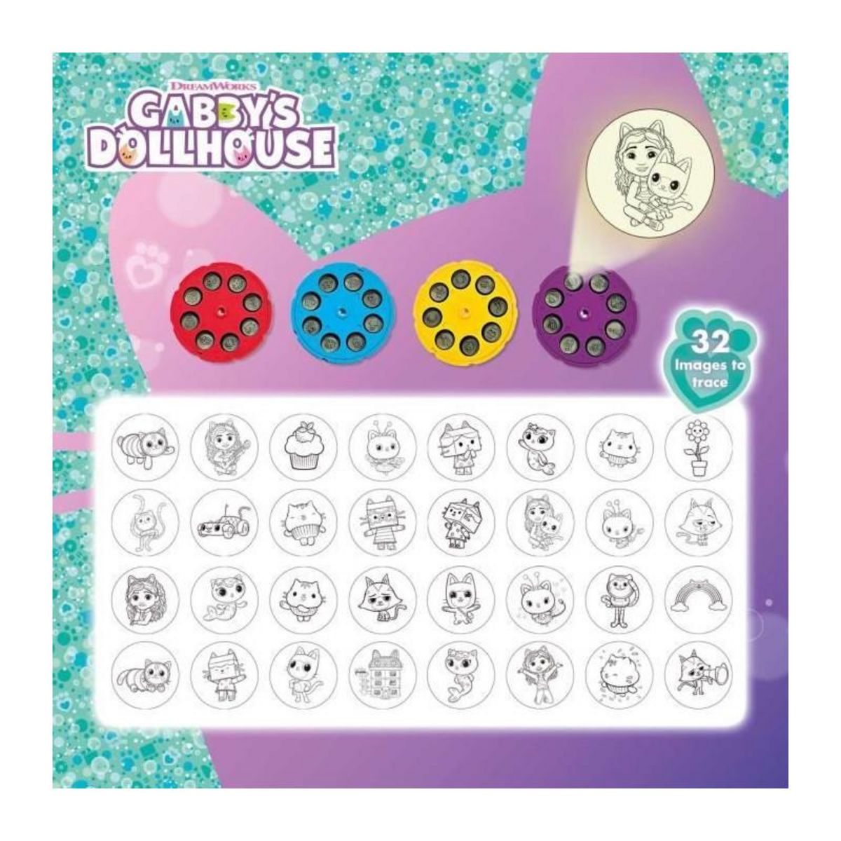 LISCIANI GIOCHI Projecteur de dessins - LISCIANIGIOCHI - Gabby et la maison magique - Accessoires Inclus, Modeles