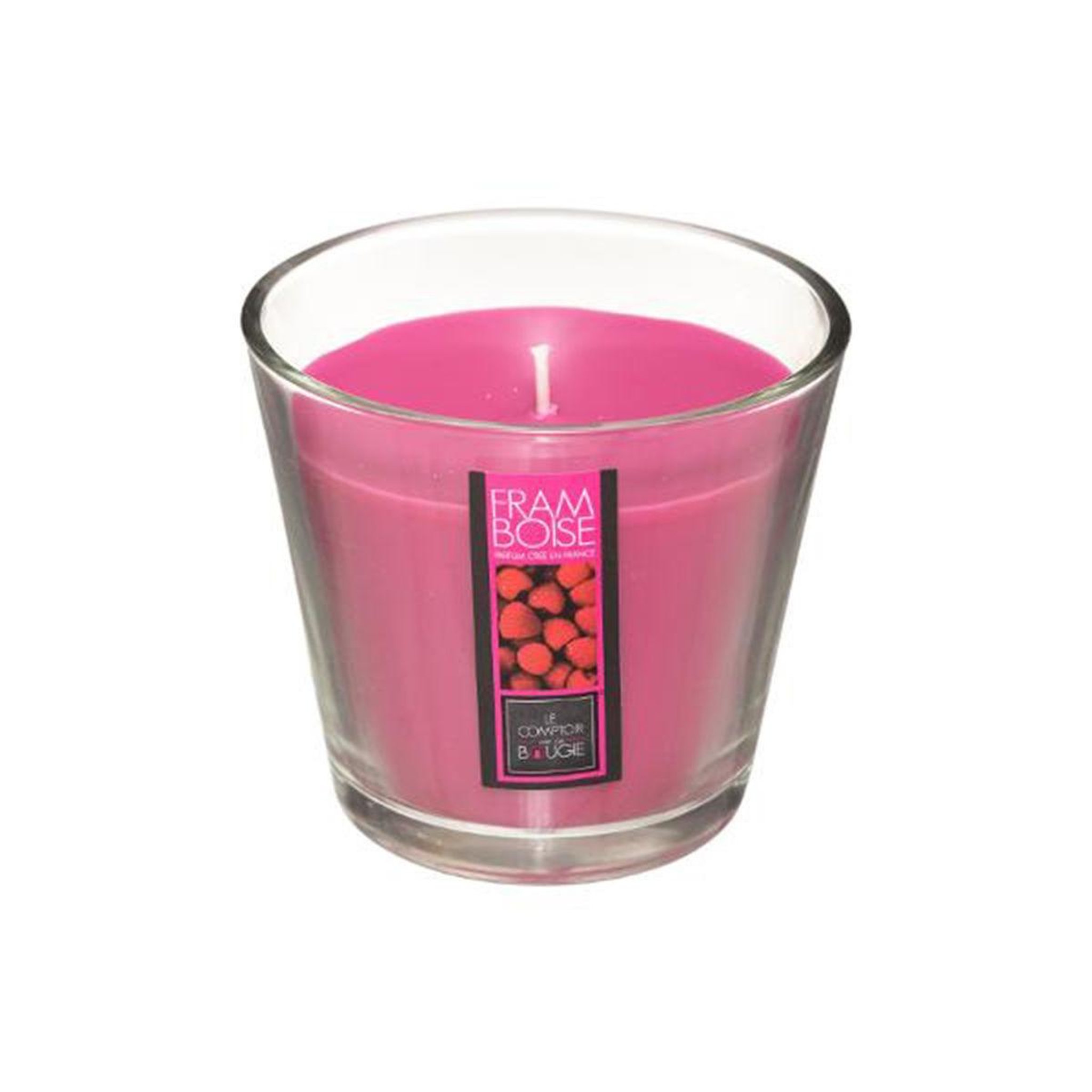 COMPTOIR DE LA BOUGIE Bougie parfumée en verre  nina  190g framboise