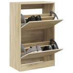 VIDAXL Armoire a chaussures chene sonoma 60x34x96,5 cm bois ingenierie