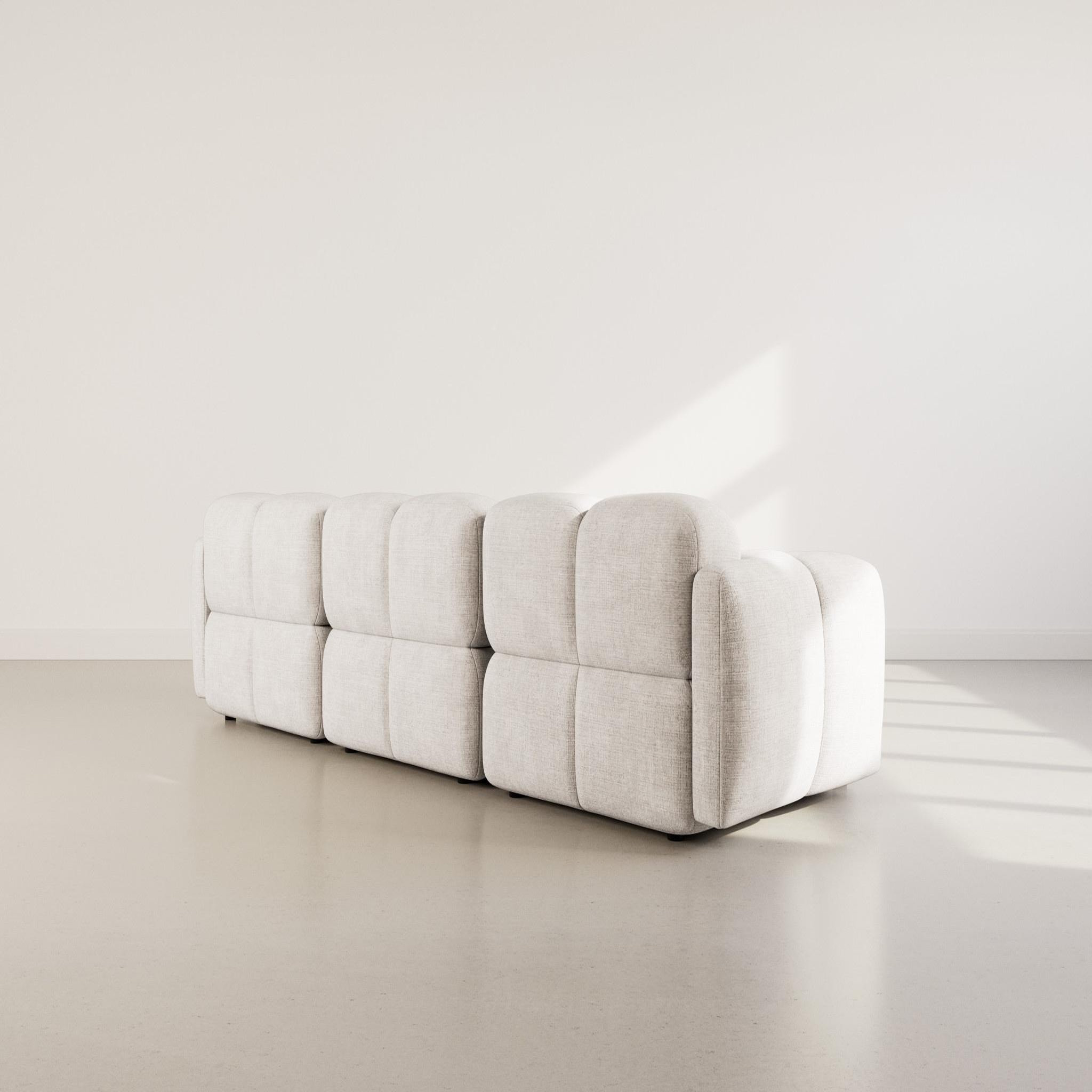Voir la diapositive 5 : LISA DESIGN Grace - canapé modulable 3 places en velours texturé