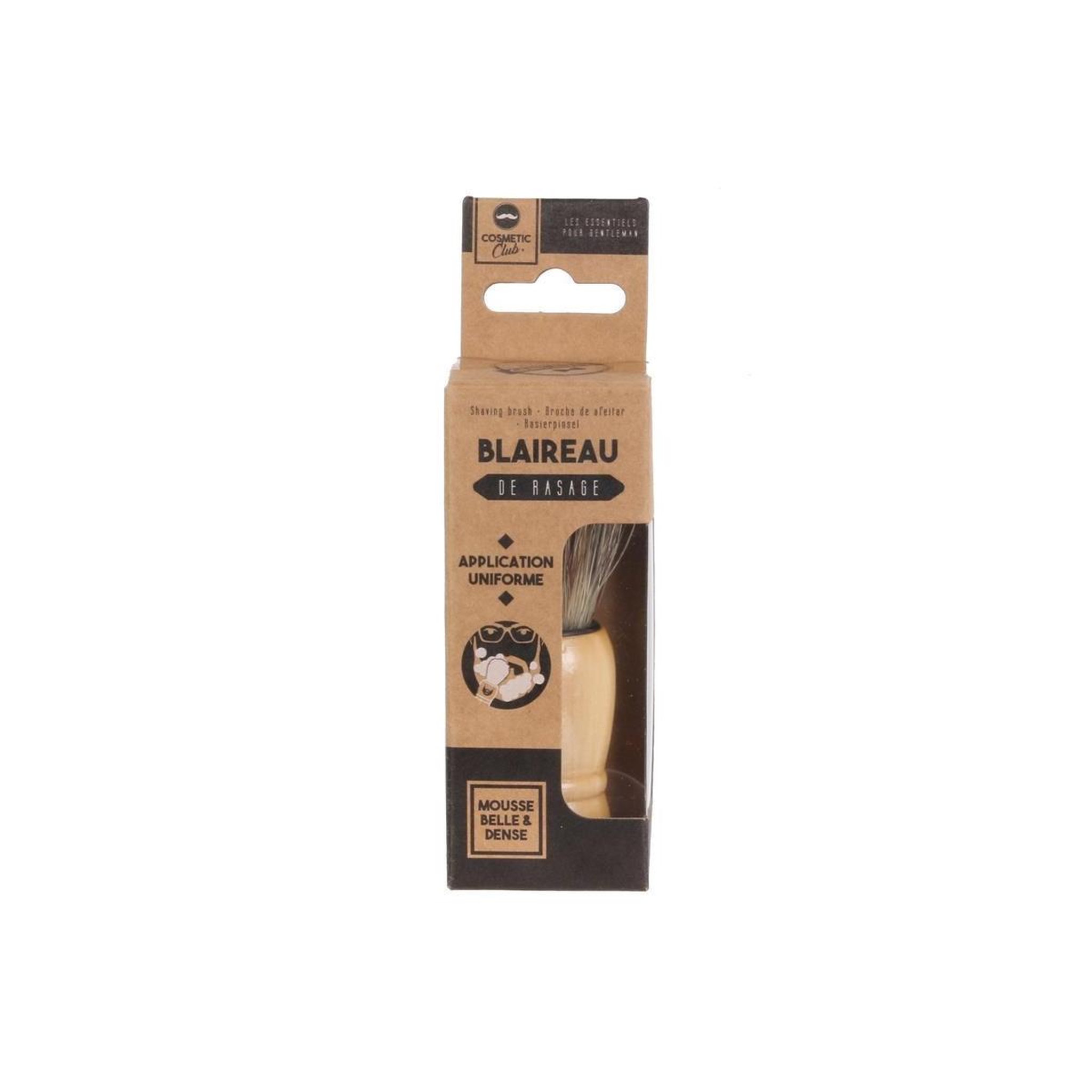 Voir la diapositive 2 : Cosmetic Club Blaireau de Rasage en Bois  Homme  10cm Beige