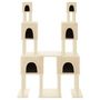 Voir la diapositive 3 : VIDAXL Arbre a chat avec griffoirs en sisal Creme 199 cm