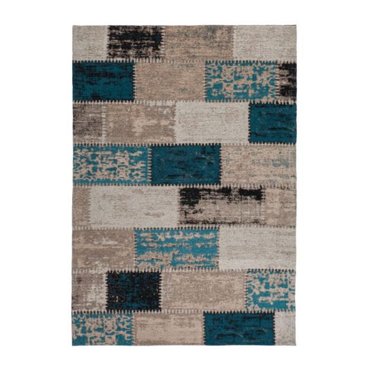 Paris Prix Tapis Patchwork Fait Main  Ballerina  Turquoise
