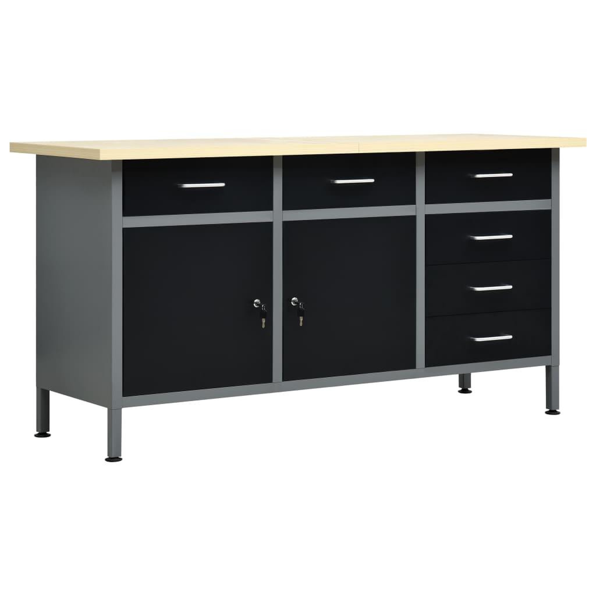 VIDAXL Etabli Noir 160x60x85 cm Acier