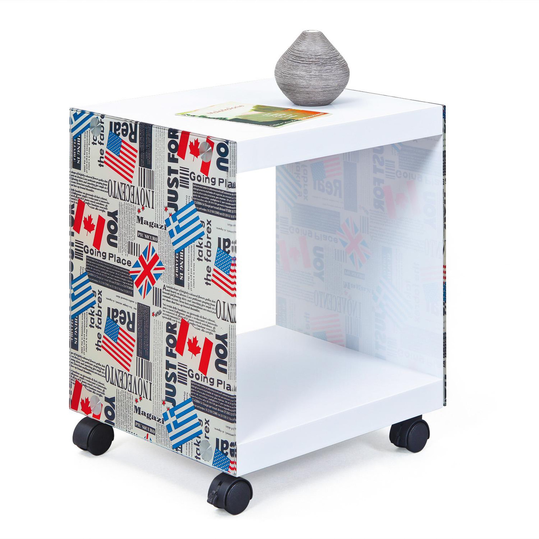 Voir la diapositive 2 : INTERLINK Table d'appoint FLAGCUBE
