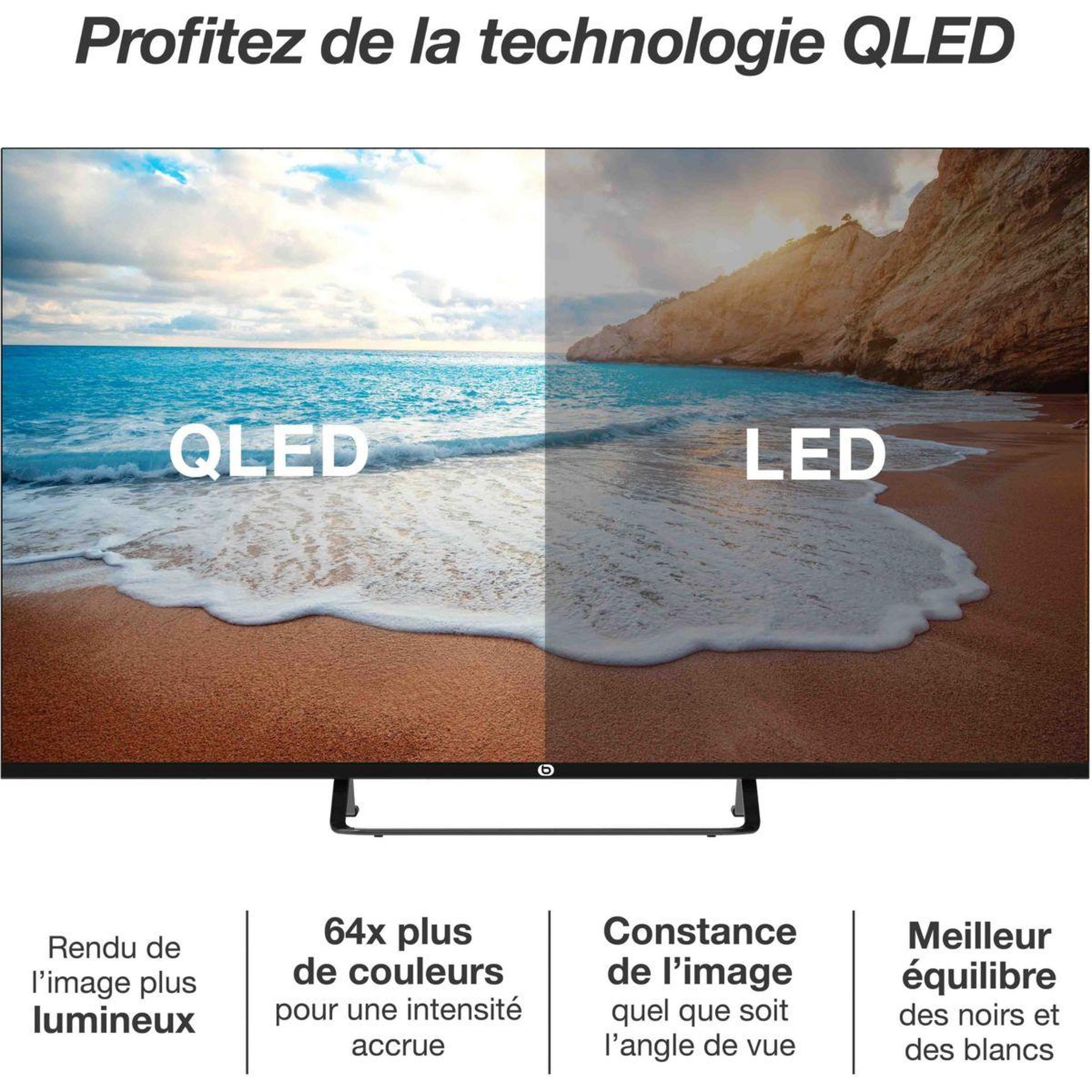Voir la diapositive 5 : ESSENTIEL B Tv qled 43qled306 (2024) 43  (109 cm) 4k - smart tv