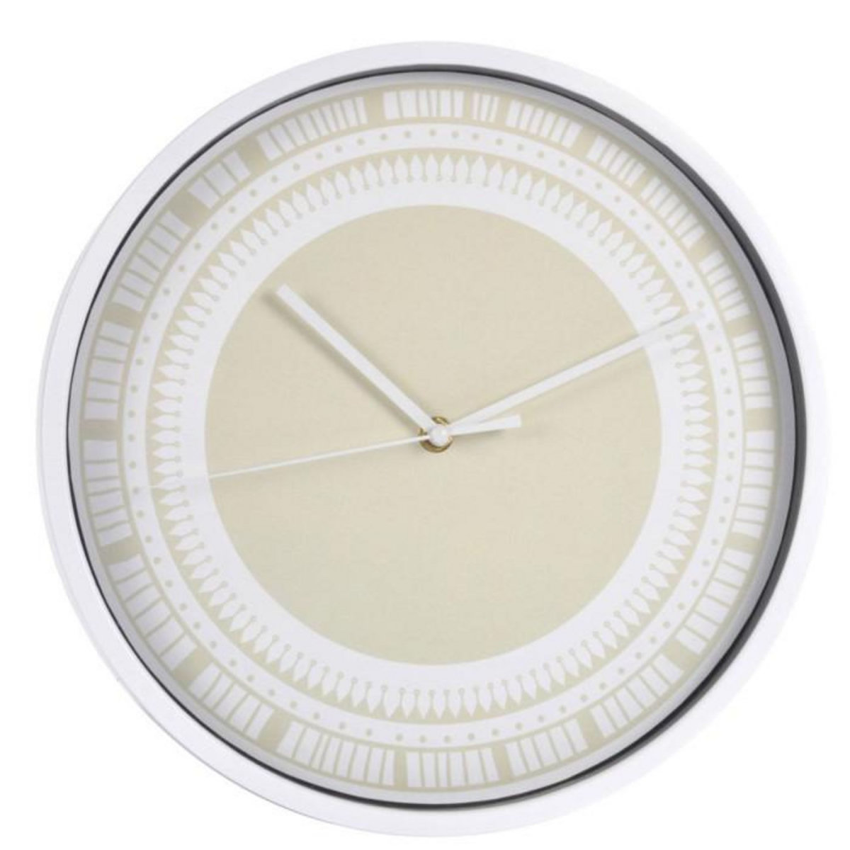 Paris Prix Horloge Murale à Motifs  Ethnic Folk  30cm Écru