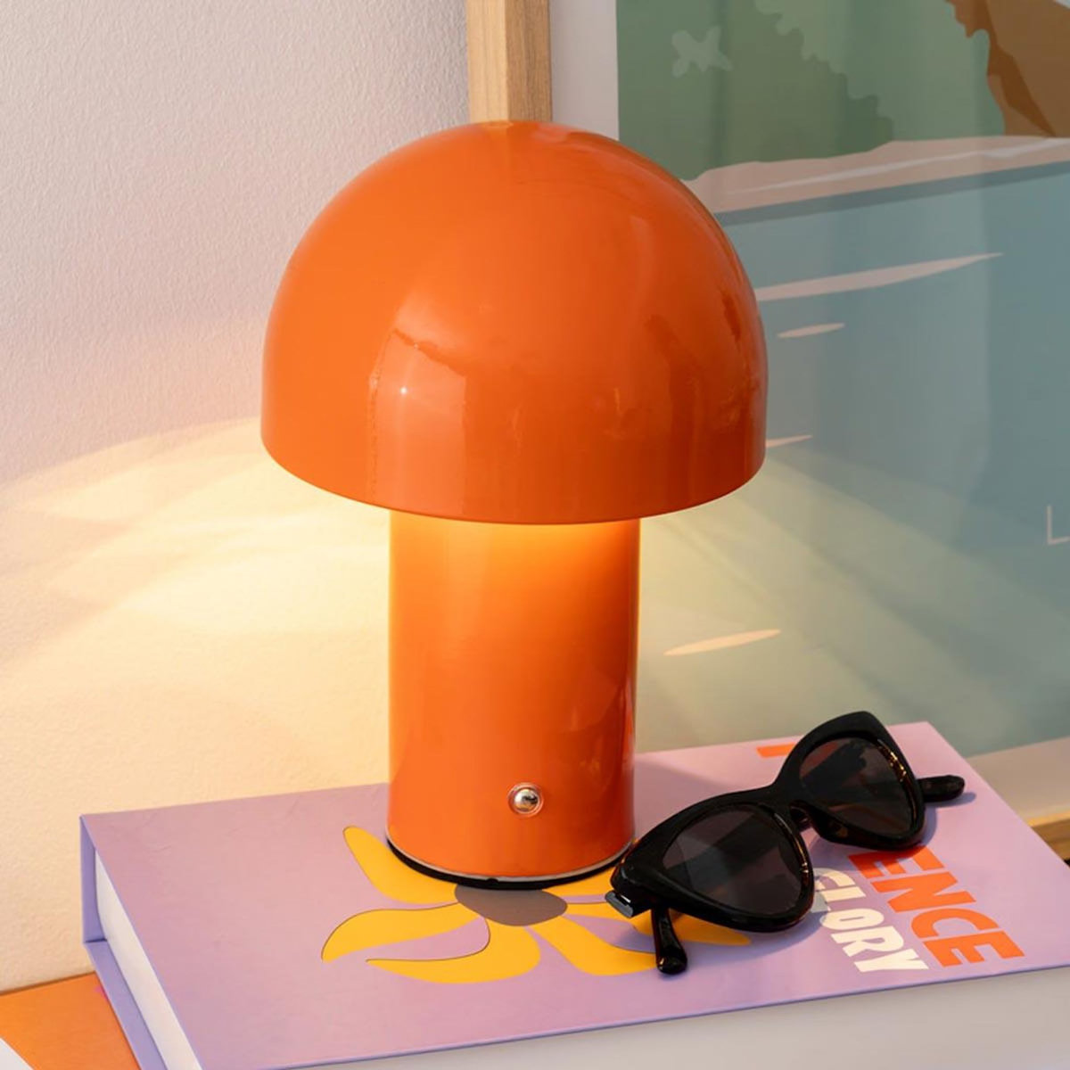 ATMOSPHERA Lampe à Poser LED en Métal  Zola  20cm Orange
