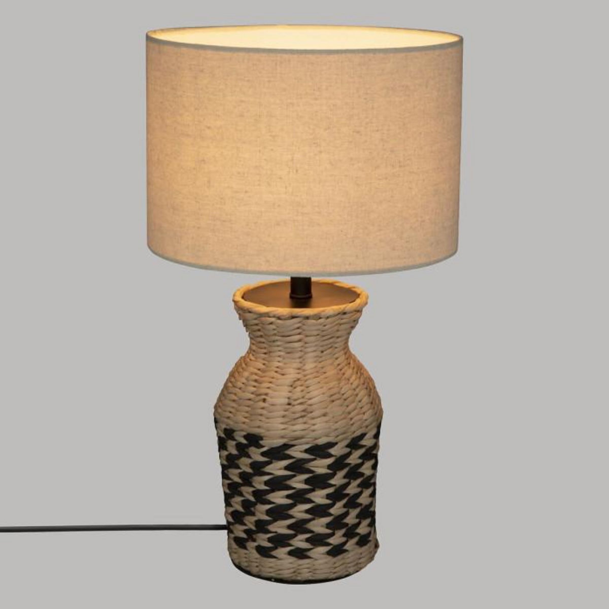 ATMOSPHERA Lampe à Poser Design  Mena  49cm Noir & Naturel