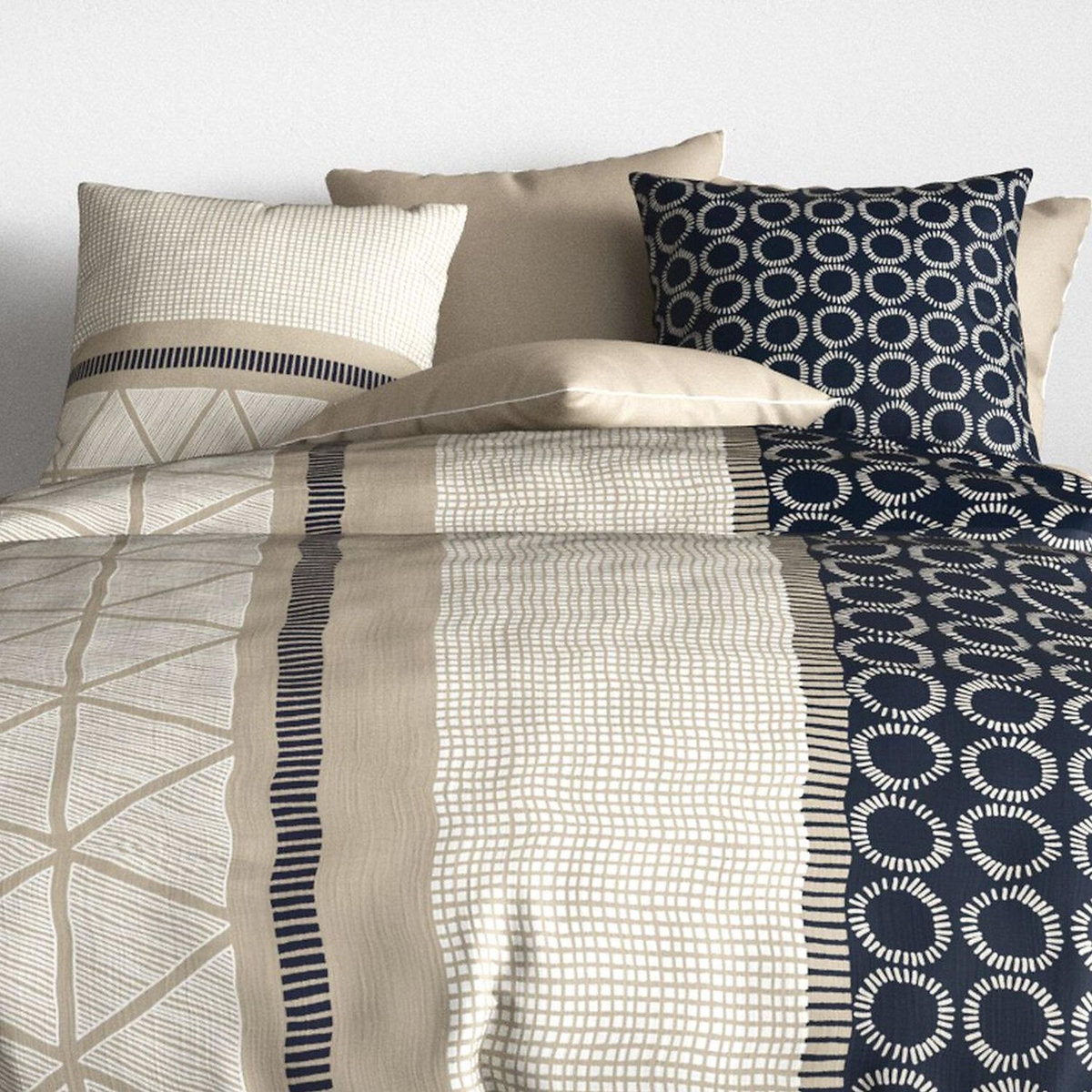 ATELIER DU COTON Parure de couette 3pcs 100%coton 57fils/cm2- nairobi