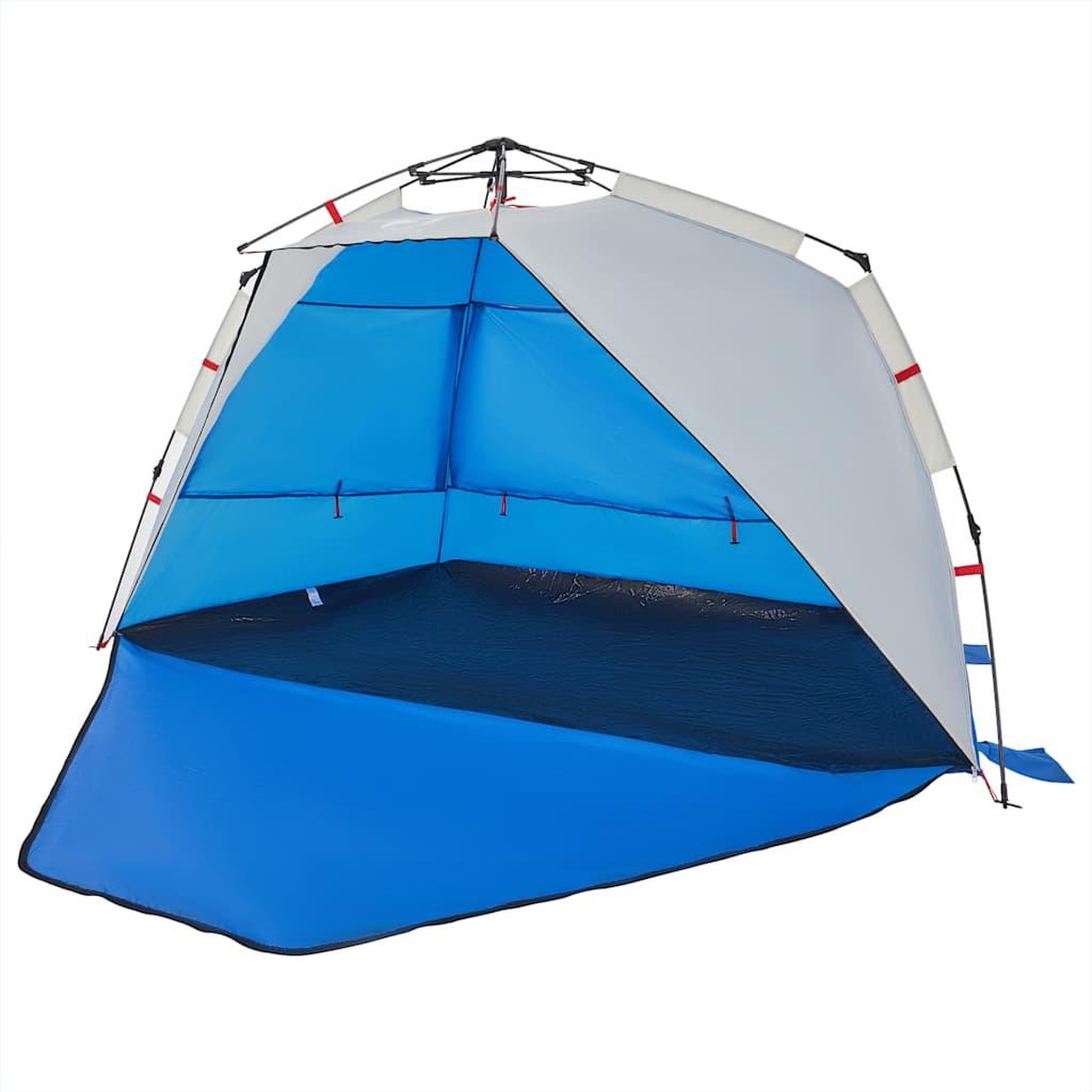 Voir la diapositive 4 : VIDAXL Tente de plage 3 personnes liberation rapide impermeable