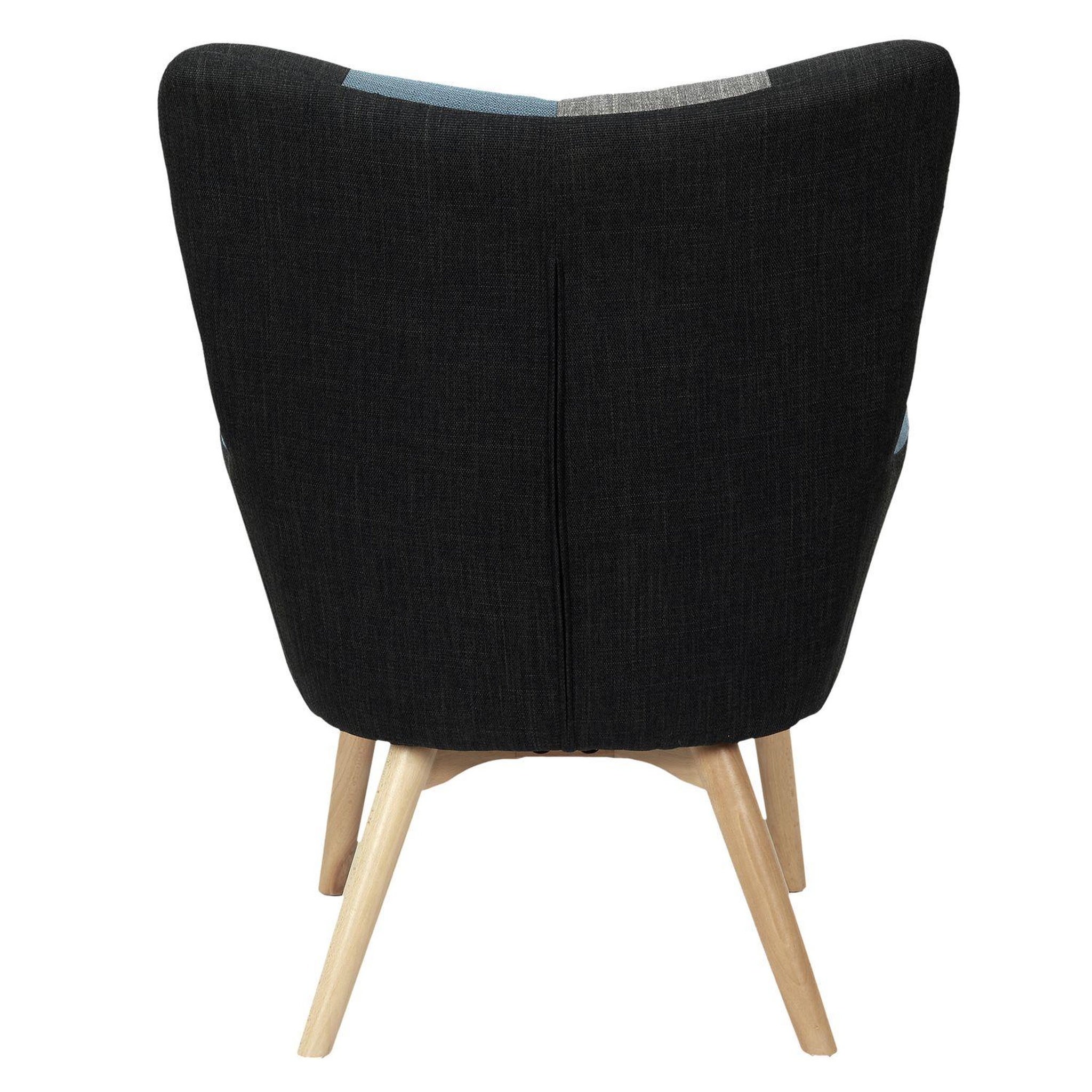 Voir la diapositive 3 : The Home Deco Factory Fauteuil design patchwork milano - gris