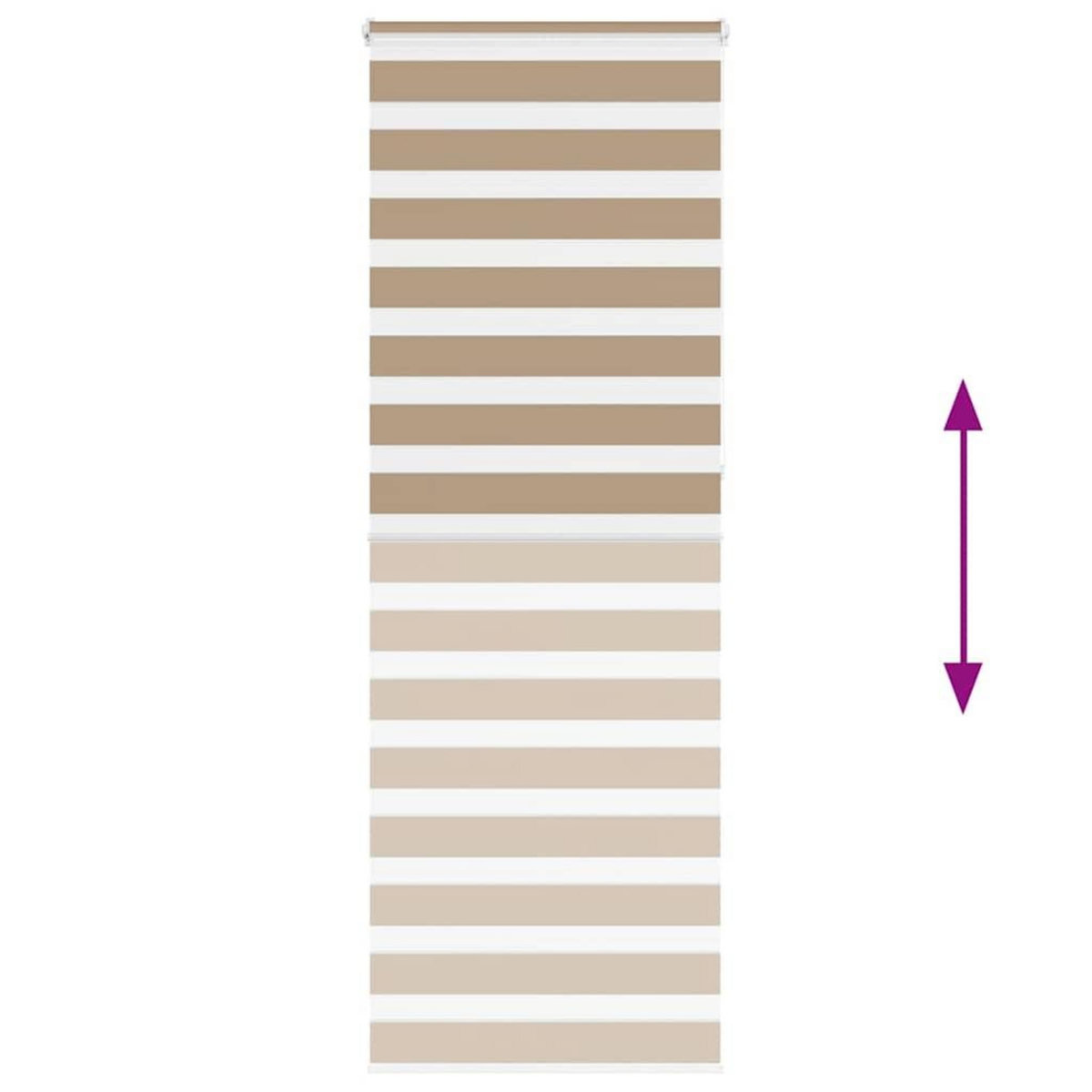 VIDAXL Store zebre marron sable largeur du tissu 80,9 cm polyester