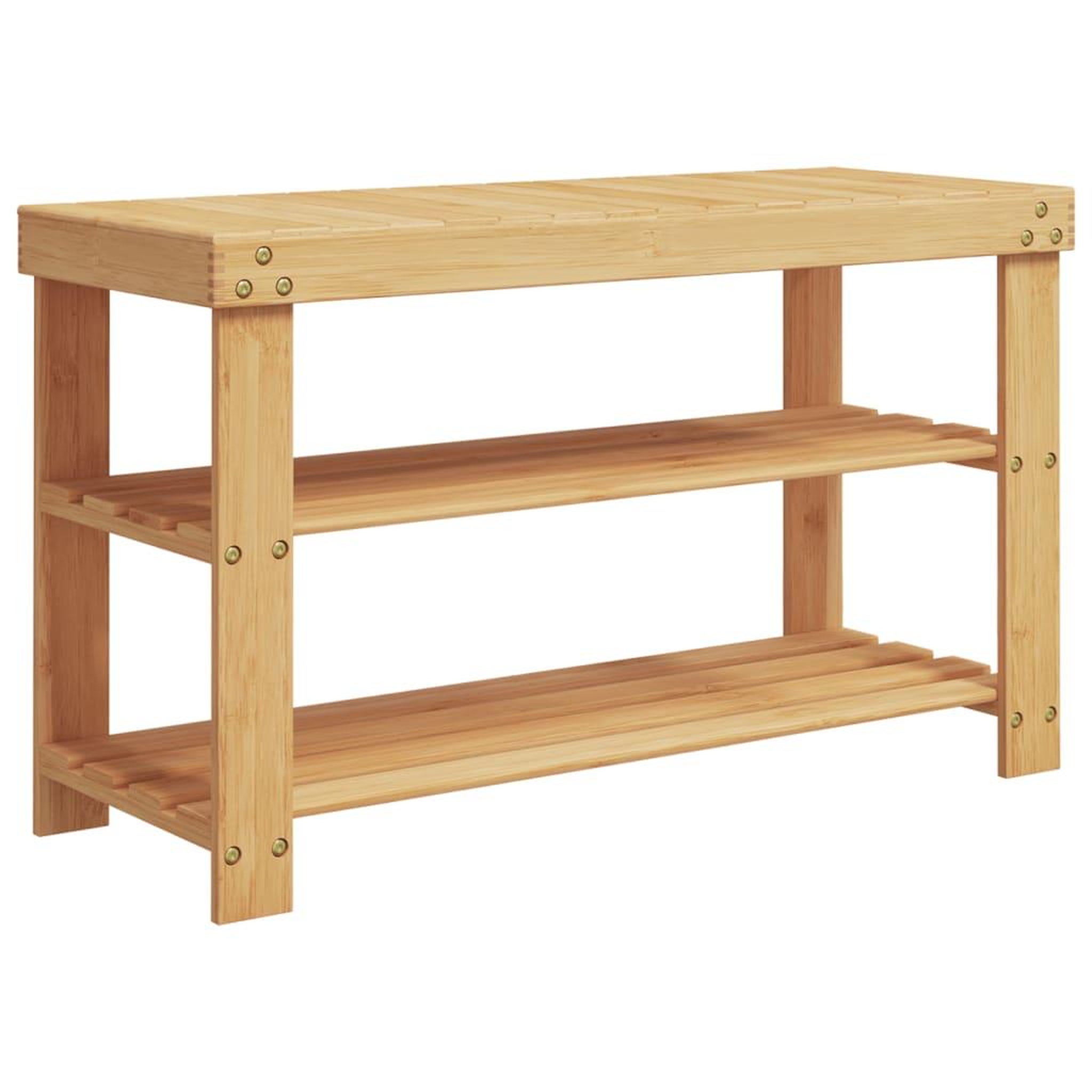 Voir la diapositive 5 : VIDAXL Etagere a chaussures 3 niveaux 70x27,5x45 cm bambou
