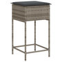 Voir la diapositive 4 : VIDAXL Ensemble de bar de jardin 9 pcs avec coussins gris poly rotin