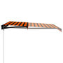 Voir la diapositive 3 : VIDAXL Auvent manuel retractable avec LED 350x250 cm Orange et marron