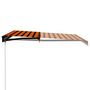 Voir la diapositive 3 : VIDAXL Auvent manuel retractable avec LED 350x250 cm Orange et marron