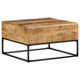 Voir la diapositive 5 : VIDAXL Table basse 68x68x41 cm Bois de manguier brut