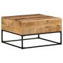 Voir la diapositive 5 : VIDAXL Table basse 68x68x41 cm Bois de manguier brut