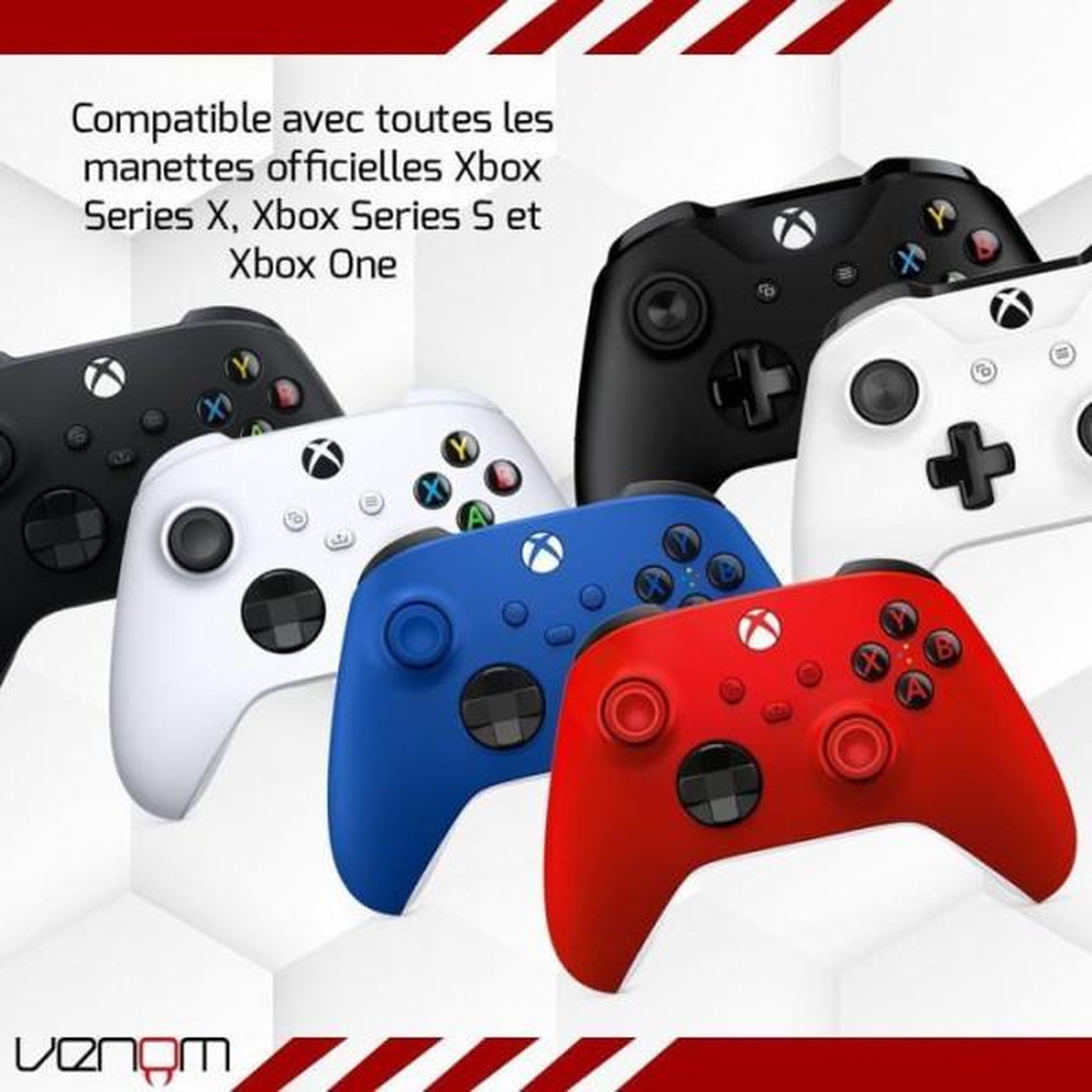 Voir la diapositive 6 : VENOM Station de charge double - VENOM - pour manettes Xbox - Xbox Series X|S & One - Blanc