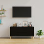 Voir la diapositive 3 : VIDAXL Meuble TV Noir 102x44,5x50 cm Bois d'ingenierie
