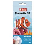 Graine créative Maquette adhesive en carton 3D - Poisson Clown