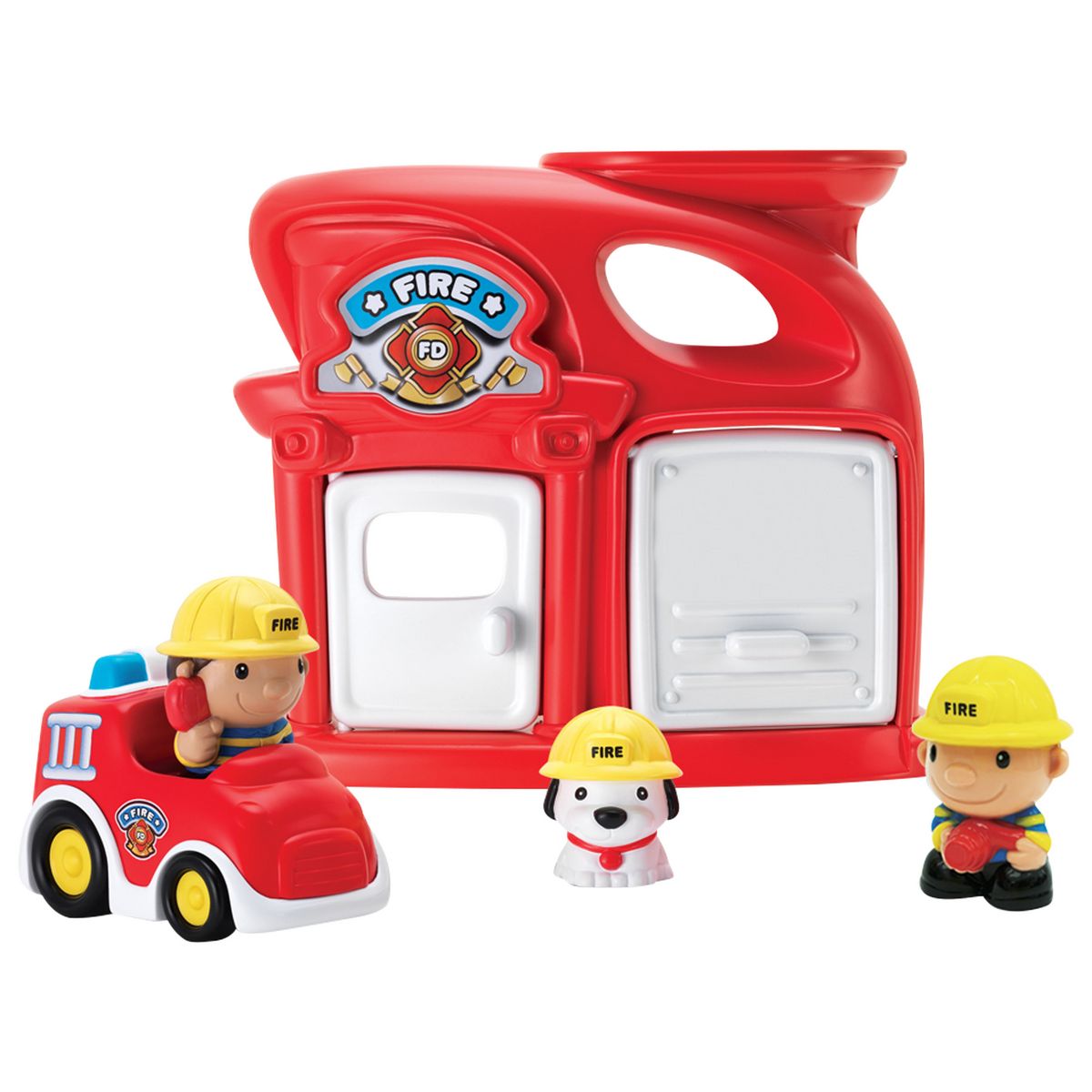 One Two Fun Mon coffret de jeu rigolo - coffret Pompier avec personnages et accessoires