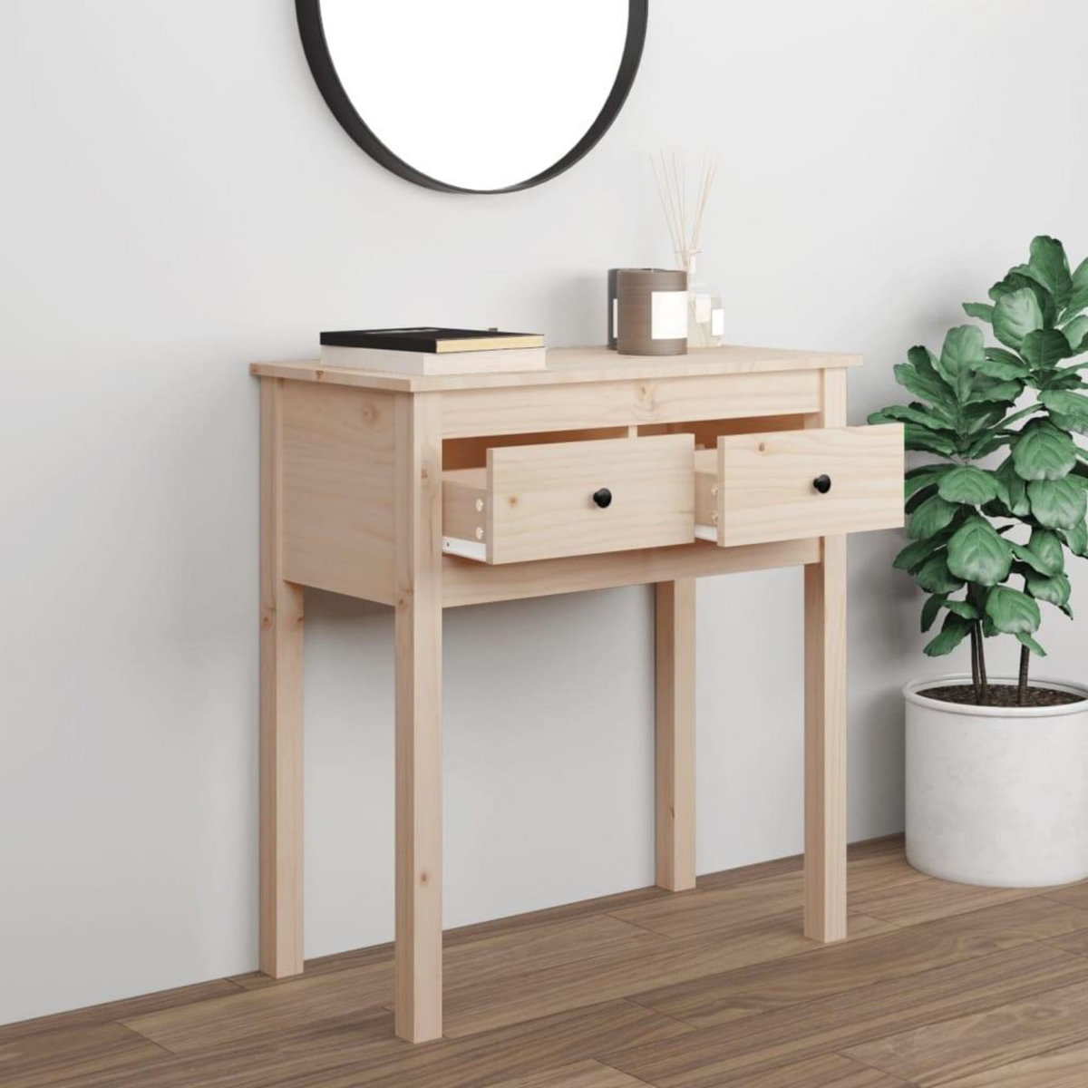 VIDAXL Table console 70x35x75 cm Bois massif de pin