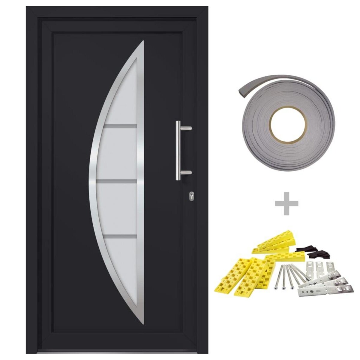 VIDAXL Porte d'entree Anthracite 98x208 cm