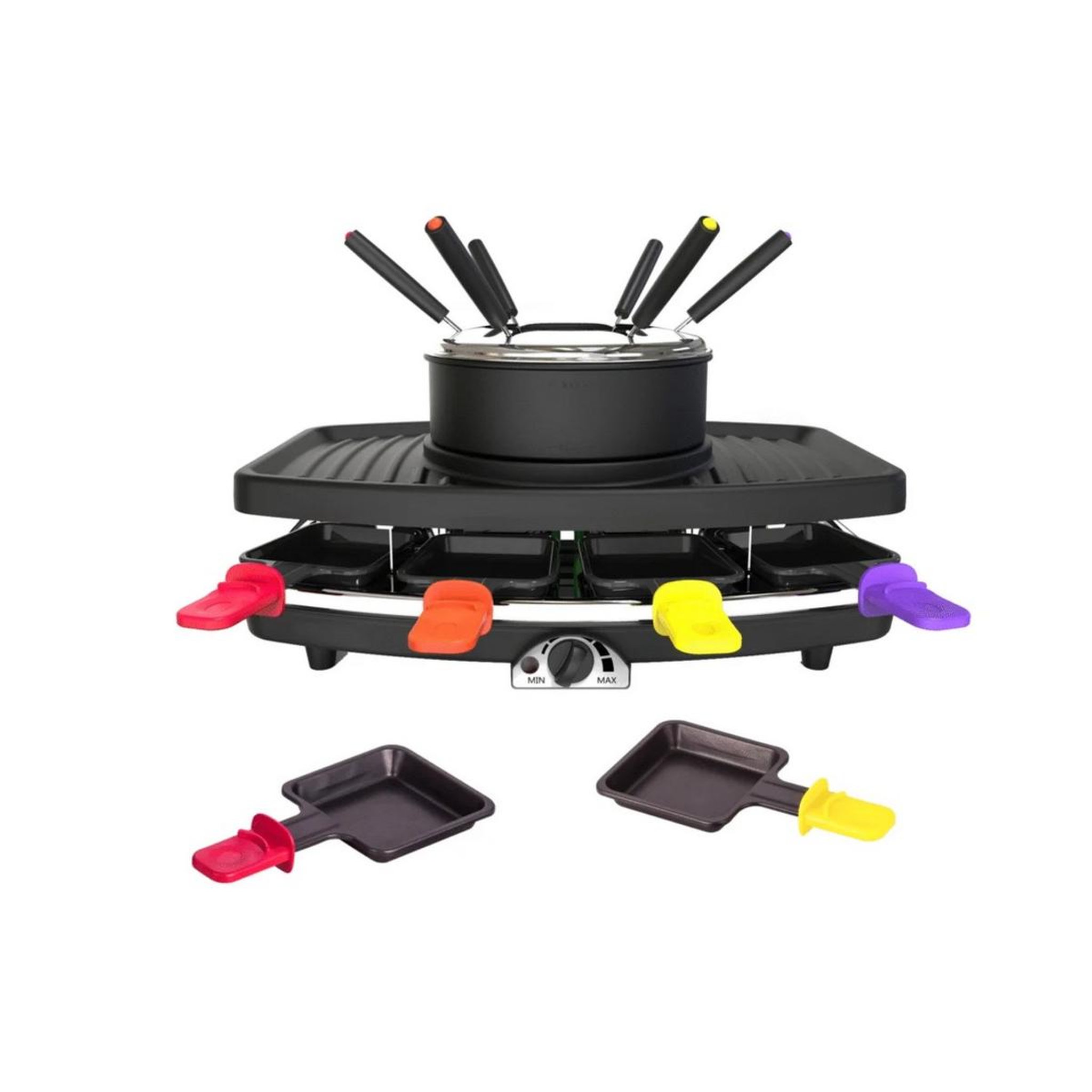 Voir la diapositive 2 : Fagor Appareil à raclette 3en1 8 personnes 1100w - FG816