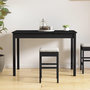 Voir la diapositive 5 : VIDAXL Table a manger Noir 110x55x75 cm Bois massif de pin