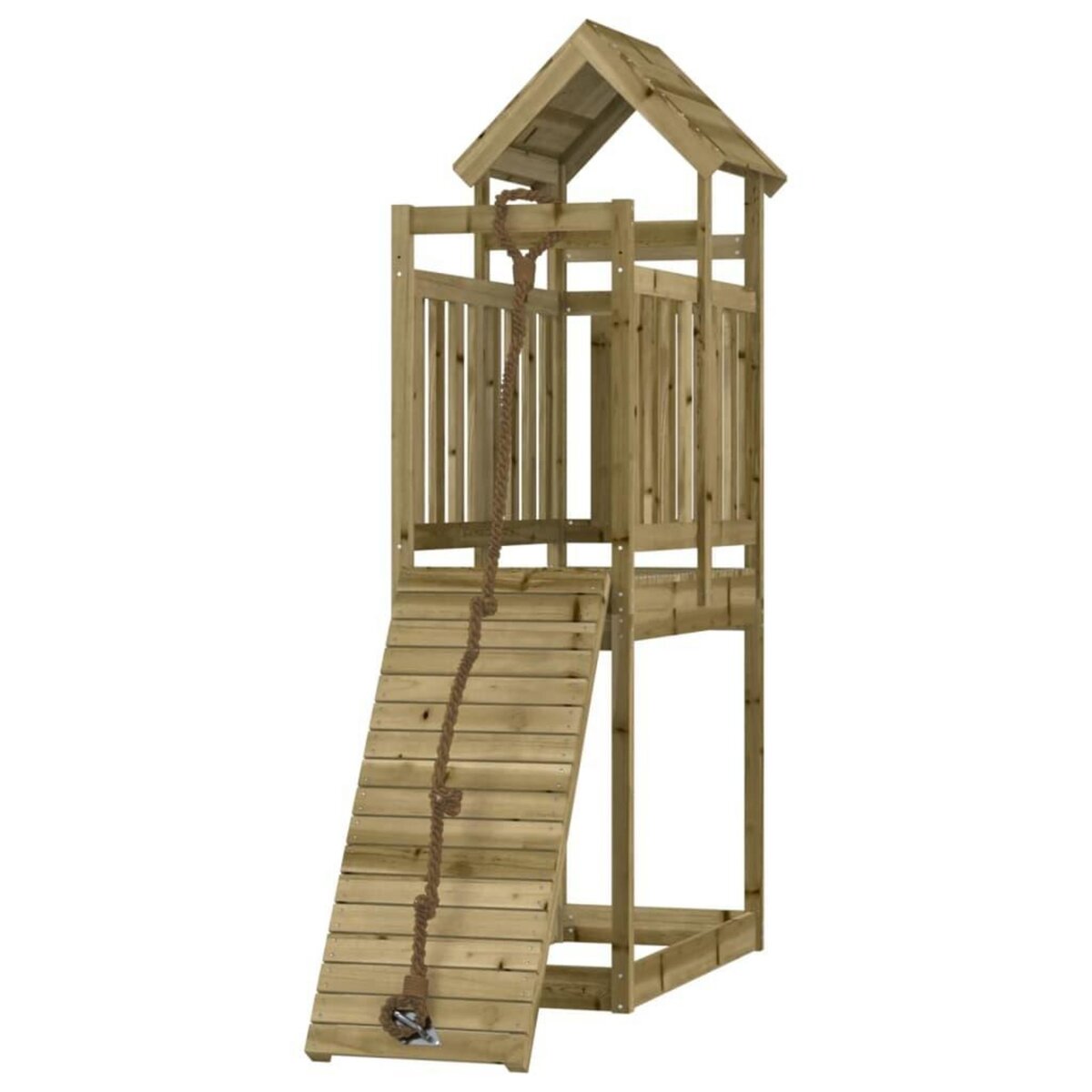 VIDAXL Maisonnette de jeu avec mur d'escalade bois de pin impregne