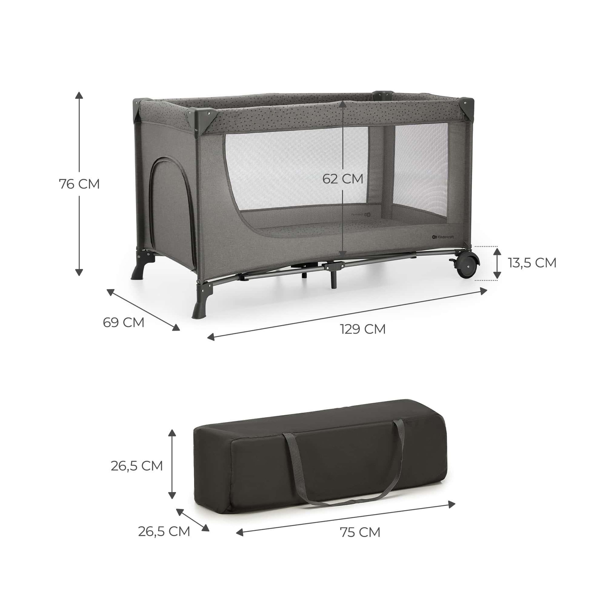 Voir la diapositive 6 : KINDERKRAFT Lit voyage parc bebe pliable avec accessoires pra