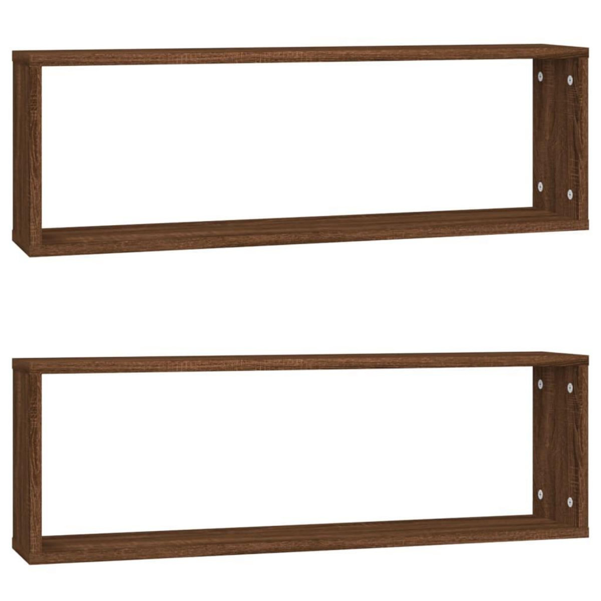 VIDAXL Etageres murales cubiques 2 pcs Chene marron 80x15x26,5 cm