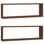 Voir la diapositive 2 : VIDAXL Etageres murales cubiques 2 pcs Chene marron 80x15x26,5 cm