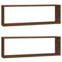 Voir la diapositive 2 : VIDAXL Etageres murales cubiques 2 pcs Chene marron 80x15x26,5 cm